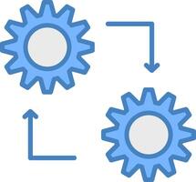 Methodology Line Filled Blue Icon vector