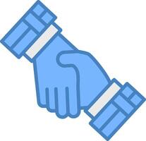 Business Relationship Line Filled Blue Icon vector