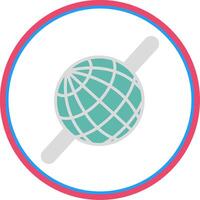 Sphere Flat Circle Icon vector