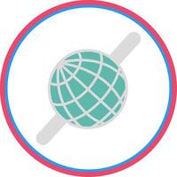 Sphere Flat Circle Icon vector