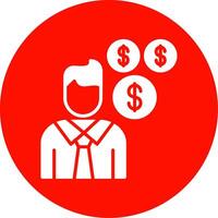 Sales Manager Multi Color Circle Icon vector