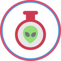 Aliens Flat Circle Icon vector