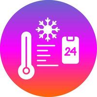 Temperature Control Glyph Gradient Circle Icon Design vector