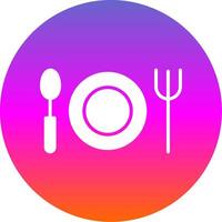 Plates Glyph Gradient Circle Icon Design vector