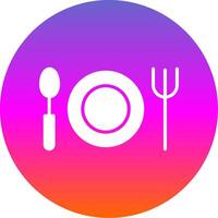 Plates Glyph Gradient Circle Icon Design vector