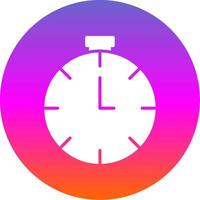 Timer Glyph Gradient Circle Icon Design vector