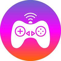 Controller Glyph Gradient Circle Icon Design vector