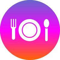 Cutlery Glyph Gradient Circle Icon Design vector