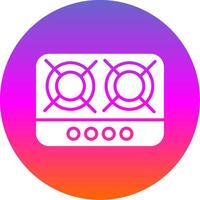 Hob Glyph Gradient Circle Icon Design vector