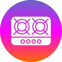 Hob Glyph Gradient Circle Icon Design vector