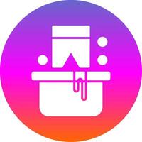 Washing Clothes Glyph Gradient Circle Icon Design vector