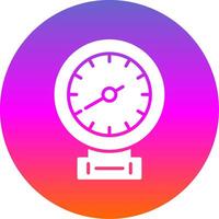 Pressure Gauge Glyph Gradient Circle Icon Design vector