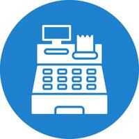 Cash Register Multi Color Circle Icon vector