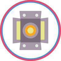 Lighting Flat Circle Icon vector