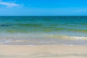 Soft wave on the beach photo