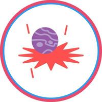 Supernova Flat Circle Icon vector