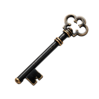 Key on isolated transparent background png