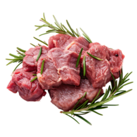 Raw meat on transparent Background png