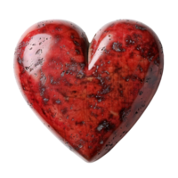 A red heart on isolated transparent background png