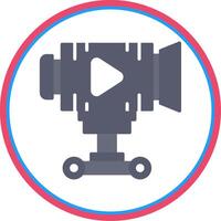 Camera Dolly Flat Circle Icon vector