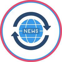 News Report Flat Circle Icon vector