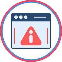 Warning Flat Circle Icon vector