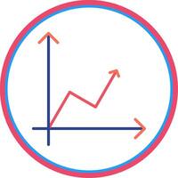 Chart Flat Circle Icon vector