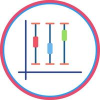 Box Plot Flat Circle Icon vector