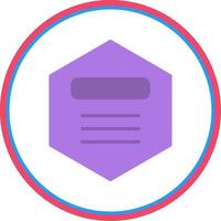 Hexagon Flat Circle Icon vector