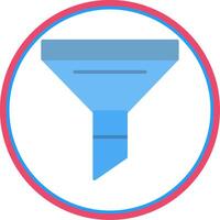 Funnel Flat Circle Icon vector