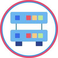 Data Quality Flat Circle Icon vector