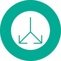 Split Multi Color Circle Icon vector