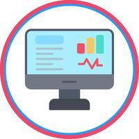 Dashboard Flat Circle Icon vector