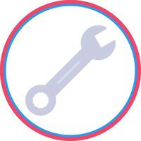 Spanner Flat Circle Icon vector