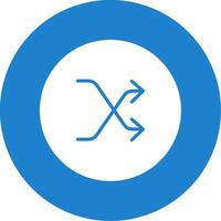Shuffle Multi Color Circle Icon vector