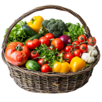 Vegetables Basket on transparent Background png