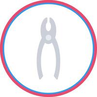 Pliers Flat Circle Icon vector