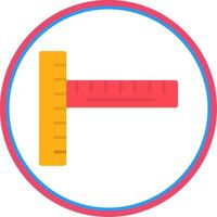 Ruler Flat Circle Icon vector