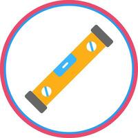 Spirit Level Flat Circle Icon vector