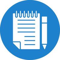 Note Pad Multi Color Circle Icon vector