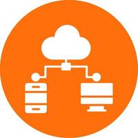 Cloud Computing Multi Color Circle Icon vector