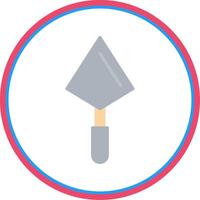 Trowel Flat Circle Icon vector