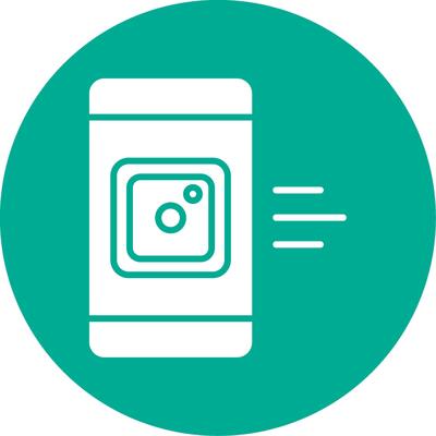 Mobile App Multi Color Circle Icon