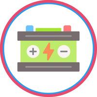 Accumulator Flat Circle Icon vector