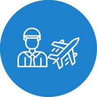 Air Engineer Multi Color Circle Icon vector