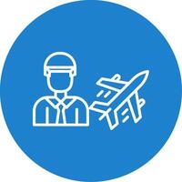 Air Engineer Multi Color Circle Icon vector