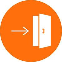 Entrance Multi Color Circle Icon vector