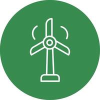 Wind Turbine Multi Color Circle Icon vector