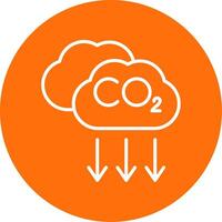 Co2 Multi Color Circle Icon vector
