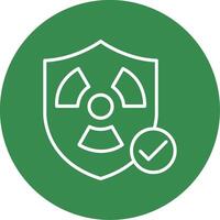 Safety Nuclear Multi Color Circle Icon vector